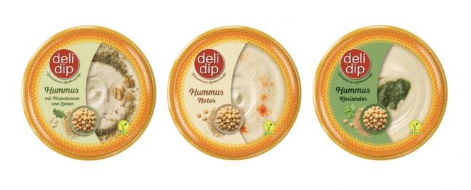 deli dip Hummus in verschiedenen Sorten