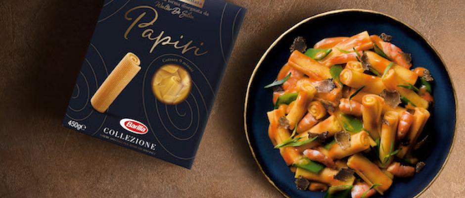 Speziell für Barilla hat der italienische Designer Walter De Silva die gerollte Pasta-Form „Papiri“ entworfen.