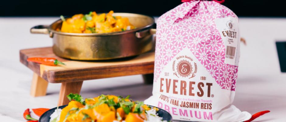 Die internationalen Premium-Reissorten der Marke Everest begeistern im charakteristischen Baumwollbeutel mit bester Qualität und intensivem Geschmack.