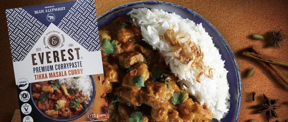 Die Everest Premium Currypasten sind die perfekte Basis für indisches Curry.