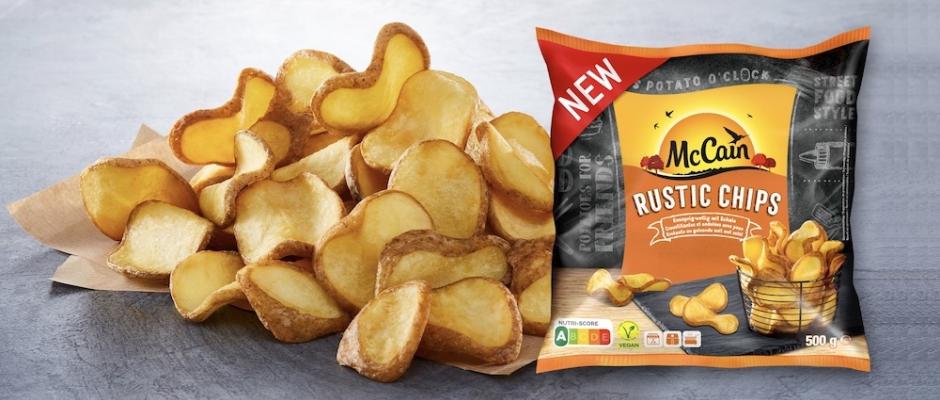 Trendy, knusprig und natürlich: Die McCain Rustic Chips eignen sich als Beilage ebenso wie zum Dippen und Snacken.