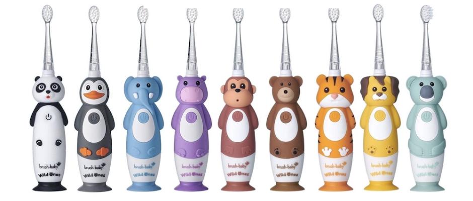 Mit den putzigen elektrischen Zahnbürsten von brush-baby wird die Zahnpflege der Jüngsten zum Kinderspiel.