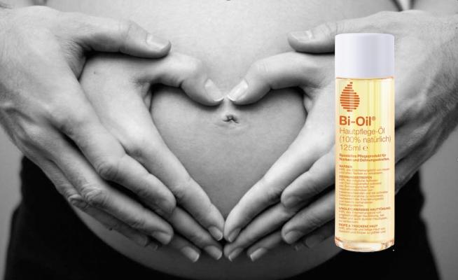 Bi-Oil Mama pflegt die Haut mit 100 % natürlichen Inhaltsstoffen und hilft, unschöne Schwangerschaftsstreifen zu reduzieren.