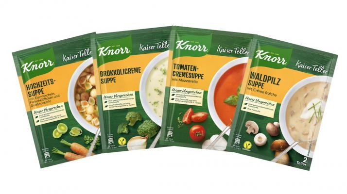 Knorr erweitert die „Kaiser Teller“ Suppen-Range und sorgt mit der neuen Hochzeits-Suppe sowie drei vegetarischen Cremesuppen für noch mehr Abwechslung.
