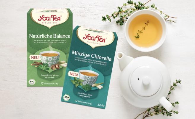 Yogi Tea setzt bei den diesjährigen Tee-Neuheiten auf trendiges Superfood wie die Chlorella-Alge oder Shiitake-Pilze.