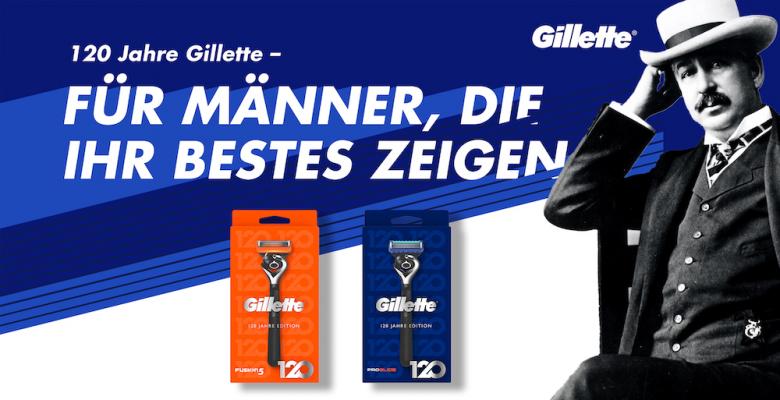 Gillette feiert 120 Jahre – für Männer, die ihr Bestes zeigen