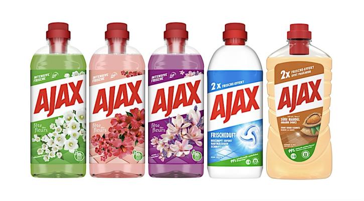 Dank neuer Duft-Technologie sorgen die Ajax Allzweckreiniger für ein hygienisch sauberes Zuhause und gleichzeitig für langanhaltende, intensive Frische.