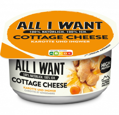 All I want Cottage Cheese Karotte und Ingwer