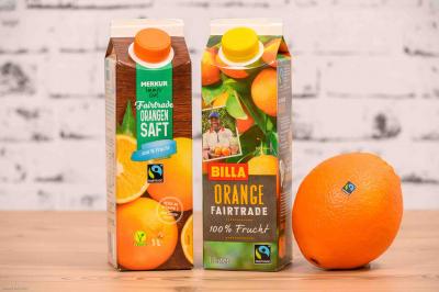 Billa und Merkur Fairtrade Orangensaft