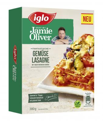 iglo kocht mit Jamie Oliver Gemüse Lasagne