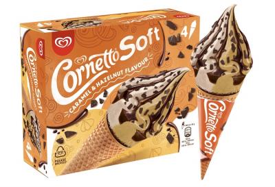 Cornetto Soft Caramel & Hazelnut Flavour