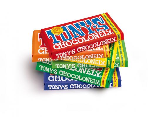 Tony's Chocolonely in sechs Sorten bei Spar