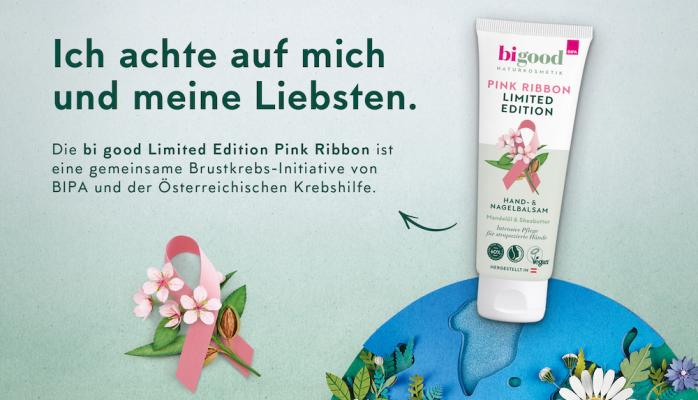 Bipa ruft mit einer Pink Ribbon Limited Edition zur Brustkrebsvorsorge auf.